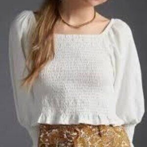 White Anthropologie Top